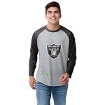 FOCO Las Vegas Raiders NFL Mens Gray Big Logo Raglan - XL