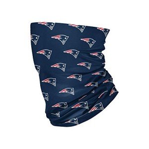 FOCO NFL New England Patriots Neck Gaiter, One Size, Mini Print Logo