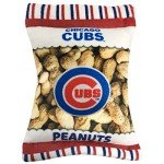 MLB Chicago Cubs Plush Peanuts Snack Toy for Dogs & Cats with Embroidered Team Name & Logo with Inner Squeaker