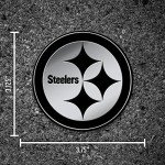 Rico Industries NFL Pittsburgh Steelers Chrome Finished Auto Emblem 3D Sticker, Silver