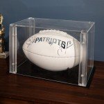 Franklin Sports NFL New England Patriots Autograph Football - Official Size White Panel Souvenir Football for Autographs + Signatures - NFL Team Fan Shop Memorabilia Ball for Display