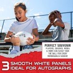 Franklin Sports NFL New England Patriots Autograph Football - Official Size White Panel Souvenir Football for Autographs + Signatures - NFL Team Fan Shop Memorabilia Ball for Display