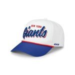 FOCO Men's New York Giants Cap NFL Team Logo Monty Script Marquee RF Hat, White