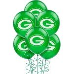 Green Bay Packers Latex Balloons - 12" (6 Pack) - Perfect for Game Day Celebrations & Diehard Fan Events
