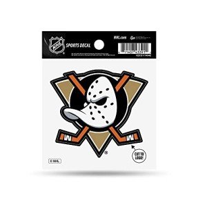 Rico Industries NHL Hockey Anaheim Ducks Throwback Logo 4" x 4" Sports Decal