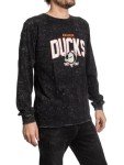 Calhoun NHL Surf & Skate Mens Acid Wash Long Sleeve Cotton Shirt (Anaheim Ducks, Medium)