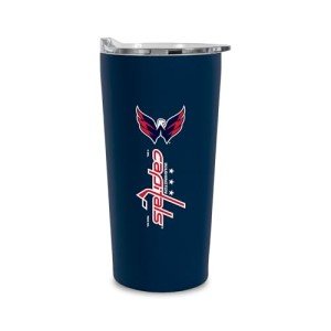 Rico Industries NHL Hockey Washington Capitals 18oz Soft Touch, Easy Grip Tumbler