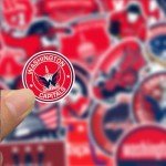 22 PCS Washington American Capitals Hockey Stickers for Water Bottle, Laptop, Bicycle, Computer, Motorcycle, Travel Case, Car Decal Decoration Stickers