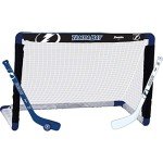 Franklin Sports unisex teen Franklin Sports Tampa Bay Lightning Mini Hockey Set Knee Hockey Goal Ball 2 Hockey Stick Combo, Tampa Bay Lightning, 28 x 20 12 US