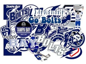 25 PCS Tampa Bay American Lightning Hockey Stickers for Water Bottle, Laptop, Bicycle, Computer, Motorcycle, Travel Case, Car Decal Decoration Stickers