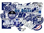 25 PCS Tampa Bay American Lightning Hockey Stickers for Water Bottle, Laptop, Bicycle, Computer, Motorcycle, Travel Case, Car Decal Decoration Stickers