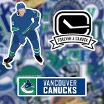 27 PCS Set of Vancouver Vinyl Canucks Stickers Pack Vancouver Decal Canucks 2-2.5 inches Product Name