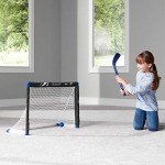 Franklin Sports unisex teen Franklin Sports Tampa Bay Lightning Mini Hockey Set Knee Hockey Goal Ball 2 Hockey Stick Combo, Tampa Bay Lightning, 28 x 20 12 US