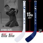 Franklin Sports unisex teen Franklin Sports Tampa Bay Lightning Mini Hockey Set Knee Hockey Goal Ball 2 Hockey Stick Combo, Tampa Bay Lightning, 28 x 20 12 US
