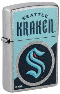 Zippo NHL Seattle Kraken 2024 Street Chrome Pocket Lighter