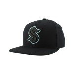 ZHATS Standard NHL Officially Licensed Adjustable Snapback Hat Flat Bill Z11 Black Element, One Size