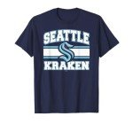Seattle Kraken Stripe Navy Officially Licensed T-Shirt