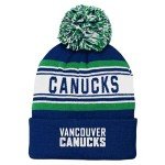 NHL Kids Youth Official Primary Logo Sport Knit Cold Weather Cuffed Pom Beanie Hat (US, Alpha, One Size, Vancouver Canucks)