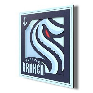 YouTheFan NHL Seattle Kraken 3D Logo Series Wall Art - 12x12