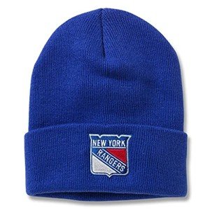 AMERICAN NEEDLE NHL New York Rangers Unisex Cuffed Beanie Warm Headwear, Cuffed Knit Collection, Royal Blue (21019A-NYR-ROY)