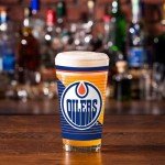 Rico Industries NHL Hockey Edmonton Oilers 16 oz Pint Glasses with Digitally Printed Logo, Set of 2 Classic Drinking Glasses, for Fans, Dishwasher Safe