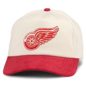 AMERICAN NEEDLE Detroit Red Wings NHL Burnett Adjustable Snapback Baseball Hat, Cream/Dk Red (23020A-DRW-CRDRD)