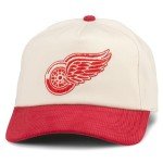 AMERICAN NEEDLE Detroit Red Wings NHL Burnett Adjustable Snapback Baseball Hat, Cream/Dk Red (23020A-DRW-CRDRD)