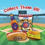 MLB Chicago Cubs Plush Peanuts Snack Toy for Dogs & Cats with Embroidered Team Name & Logo with Inner Squeaker