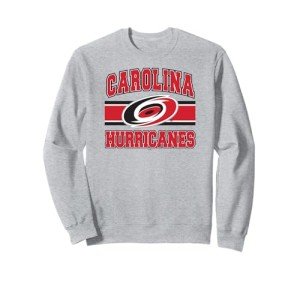 Carolina Hurricanes Stripe Heather Gray Officially Licensed Sweatshirt
