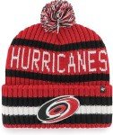47 NHL Unisex-Adult Team Color Officially Licensed Primary Logo Bering Sport Knit Cuffed Pom Beanie Cold Weather Hat - Carolina Hurricanes Red