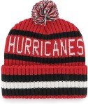 47 NHL Unisex-Adult Team Color Officially Licensed Primary Logo Bering Sport Knit Cuffed Pom Beanie Cold Weather Hat - Carolina Hurricanes Red