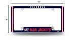 Rico Industries NHL Columbus Blue Jackets Classic 12" x 6" Chrome All Over Automotive License Plate Frame for Car/Truck/SUV