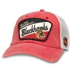 AMERICAN NEEDLE Ravenswood NHL Team Mesh Hat, Chicago Blackhawks, Ivory/Dark Red (43422A-CBH)