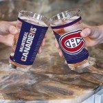 Rico Industries NHL Hockey Montreal Canadiens 16 oz Pint Glasses with Digitally Printed Logo, Set of 2 Classic Drinking Glasses, for Fans, Dishwasher Safe