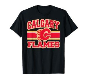 Calgary Flames Stripe Officially Licensed T-Shirt