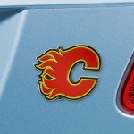 FANMATS 22760 Calgary Flames 3D Color Metal Emblem, Diecut Team Logo Auto Emblem