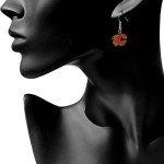 NHL Siskiyou Sports Womens Calgary Flames Chrome Dangle Earrings One Size Team Colors