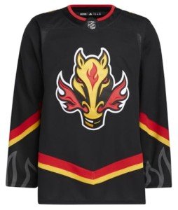 adidas Calgary Flames Primegreen Authentic Men's Third Jersey (US, Alpha, XX-Large, Regular, Regular, Black)