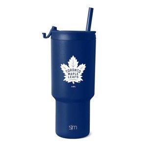 Simple Modern Officially Licensed NHL Toronto Maple Leafs 30 oz Tumbler with Flip Lid and Straws | Hockey Insulated Cup Stainless Steel | Gifts for Men Women | Trek Collection | Toronto Maple Leafs
