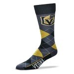 For Bare Feet NHL Vegas Golden Knights Argyle Line Up Dress Sock Team Color OSFM