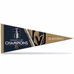 Rico Industries NHL Hockey Vegas Golden Knights 2023 Stanley Cup Champions 12" x 30" Felt Wall Décor Pennant - Great for Home/Bed Room/Man Cave Décor