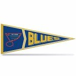 Rico Industries NHL Hockey St. Louis Blues Retro 12" x 30" Felt Wall Décor Pennant - Great for Home/Bed Room/Man Cave Décor