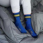 For Bare Feet NHL St. Louis Blues 4 Stripe Deuce Crew Sock Team Color LARGE