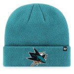 '47 NHL Unisex-Adult Primary Logo Cuffed Knit Beanie Hat Cold Weather Hat, One Size (US, Alpha, One Size, San Jose Sharks)