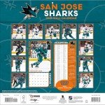 TURNER SPORTS San Jose Sharks 2025 12x12 Team Wall Calendar (25998011954)