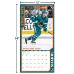 TURNER SPORTS San Jose Sharks 2025 12x12 Team Wall Calendar (25998011954)
