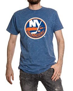 Calhoun NHL Surf & Skate Men's Garment Dyed Vintage T-Shirt (New York Islanders, X-Large)