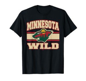 Minnesota Wild Stripe Black Officially Licensed T-Shirt