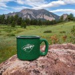 Rico Industries NHL Hockey Minnesota Wild Green Speckle 12oz Laser Engraved Campfire Mug
