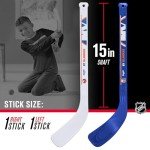Franklin Sports New York Islanders Mini Hockey Set - Knee Hockey Goal, Ball, & 2 Hockey Stick Combo Set - Mini Goal Net - NHL Official Hockey Set , 28" x 20" x 12"